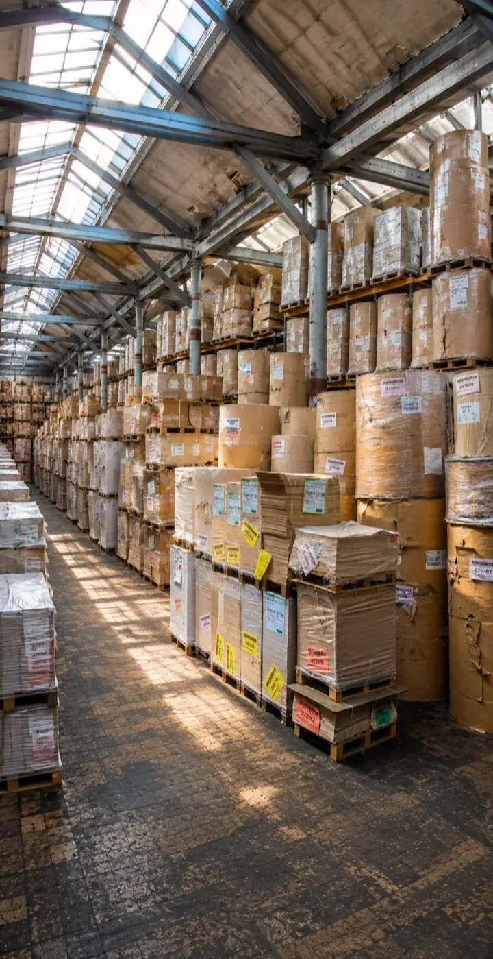 Stock papier au dépôt